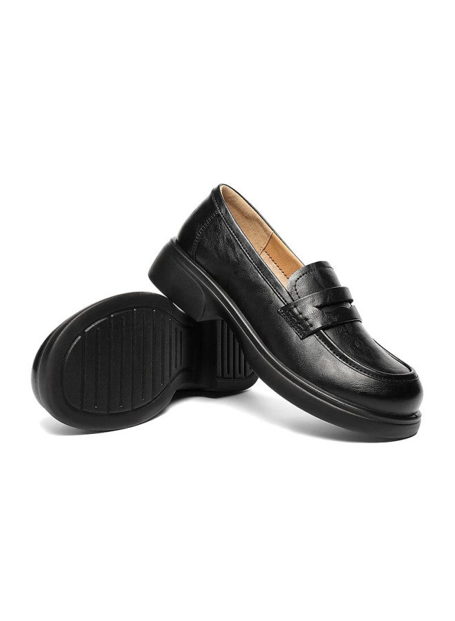 Senda a Women's Loafers Spring New Mall Style Simple Comfortable Flats Xwa01aa6 Black Size 39 - Image 4