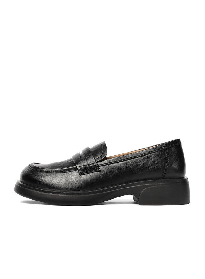 Senda a Women's Loafers Spring New Mall Style Simple Comfortable Flats Xwa01aa6 Black Size 39 - Image 5