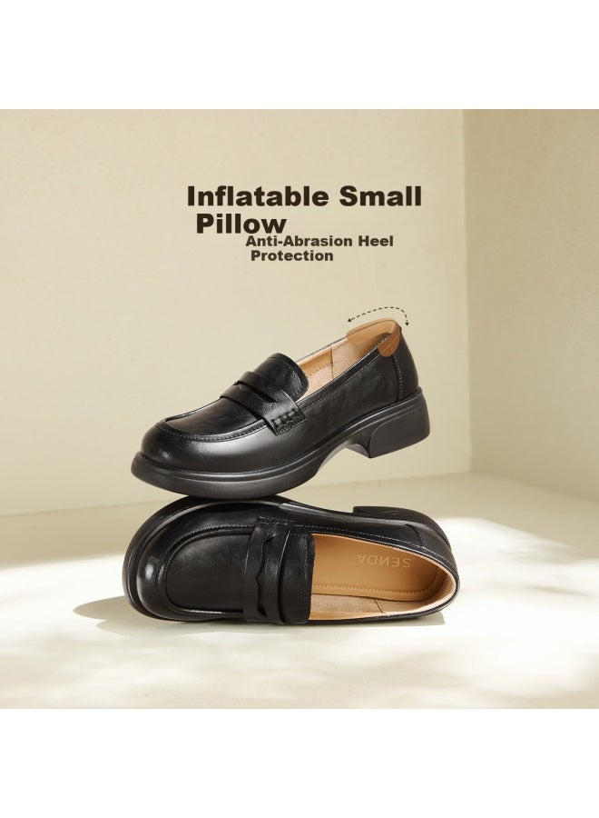 Senda a Women's Loafers Spring New Mall Style Simple Comfortable Flats Xwa01aa6 Black Size 39 - Image 1