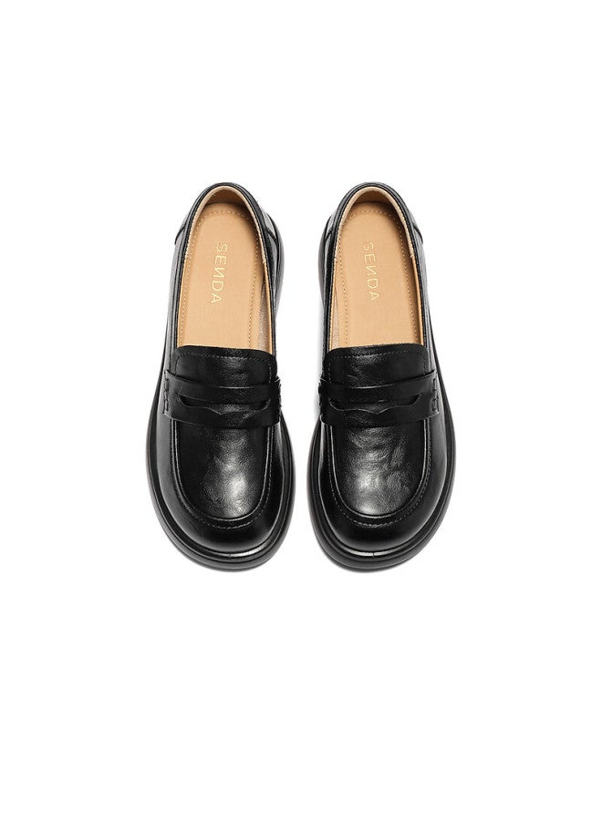 Senda a Women's Loafers Spring New Mall Style Simple Comfortable Flats Xwa01aa6 Black Size 39 - Image 2