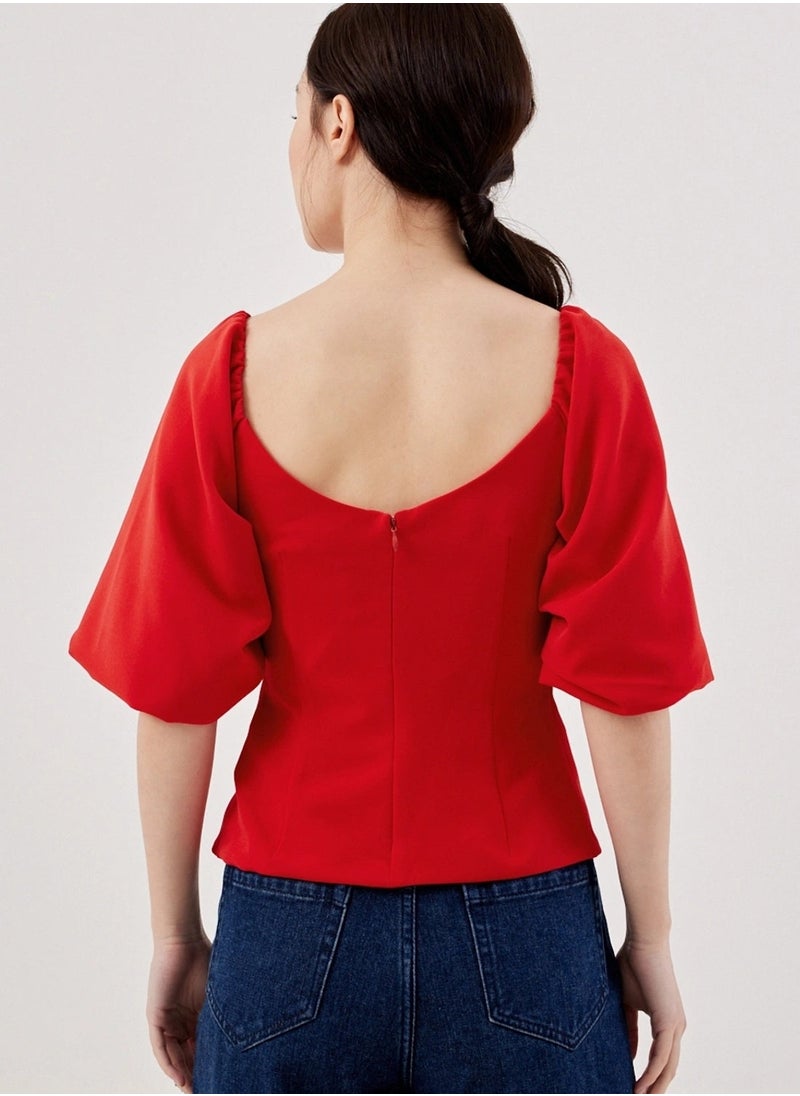 STYCHED - Dhaka Red Top - Image 1