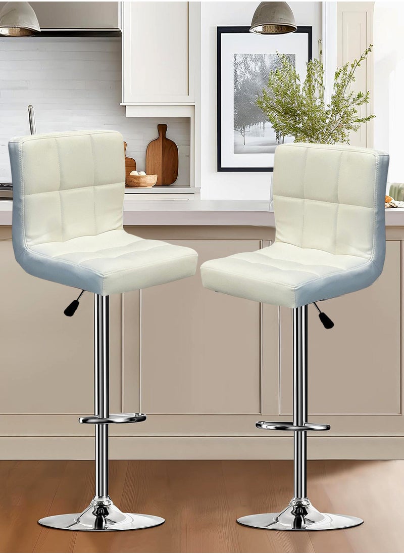 Living SET OF 2 Modern Adjustable Counter Height Barstools  - Image 1