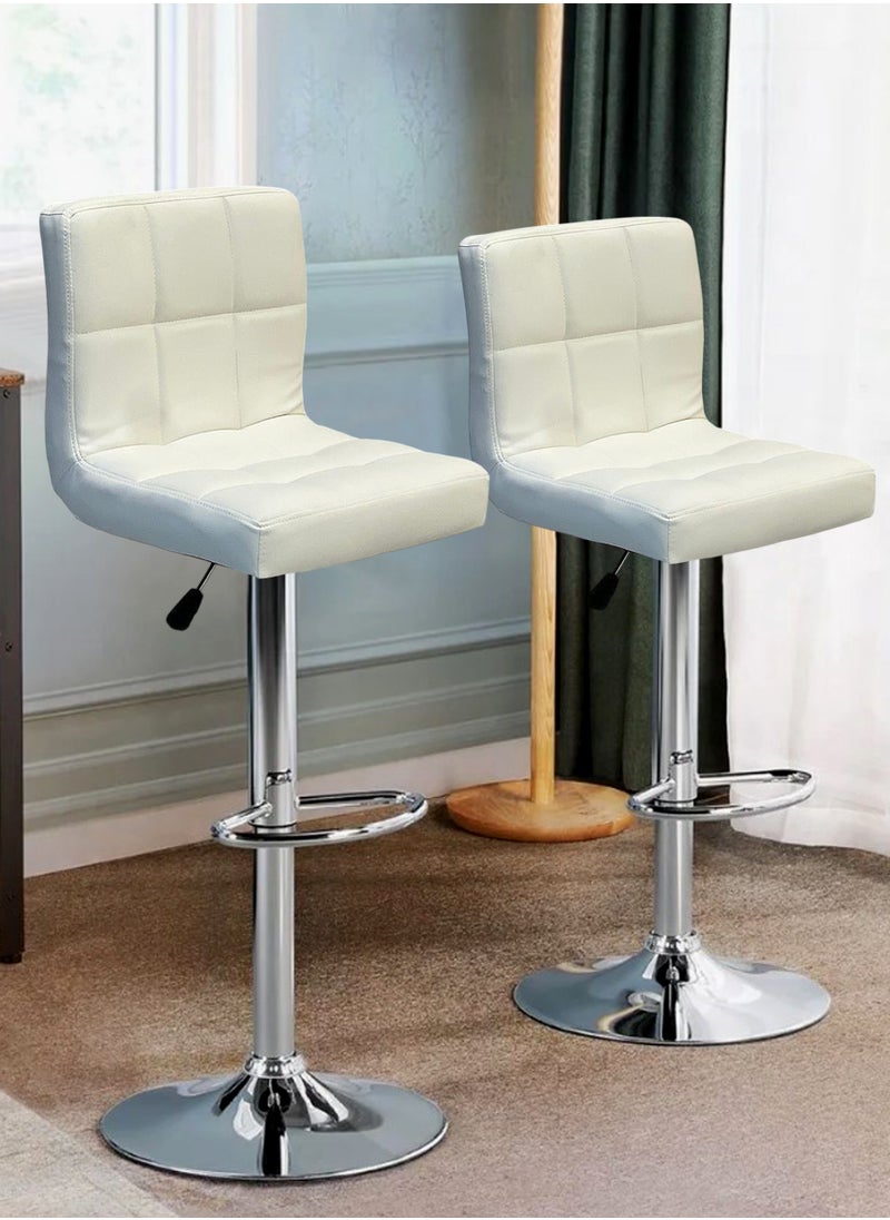Living SET OF 2 Modern Adjustable Counter Height Barstools  - Image 2