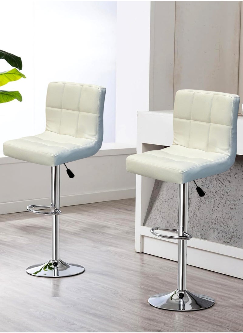 Living SET OF 2 Modern Adjustable Counter Height Barstools  - Image 3