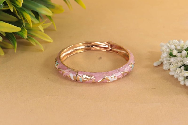 STYOLLO Stylish Alloy Enamel Metal Bracelet Set For Women & Girls | Beautiful Cuff Kada Charm Gift for Birthday | Designer Bracelet | Gift For Girls | Perfect Wedding & Festival Bracelet Accessories - Image 3
