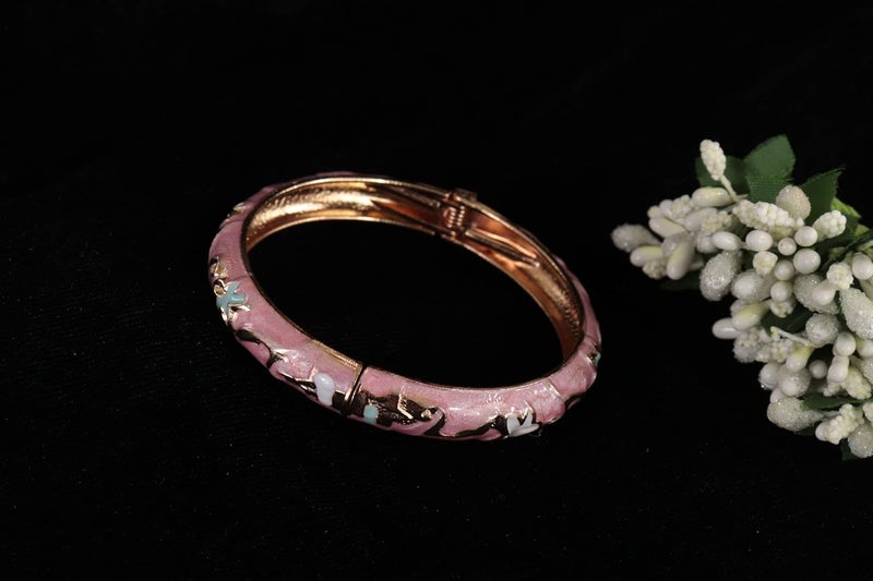 STYOLLO Stylish Alloy Enamel Metal Bracelet Set For Women & Girls | Beautiful Cuff Kada Charm Gift for Birthday | Designer Bracelet | Gift For Girls | Perfect Wedding & Festival Bracelet Accessories - Image 4
