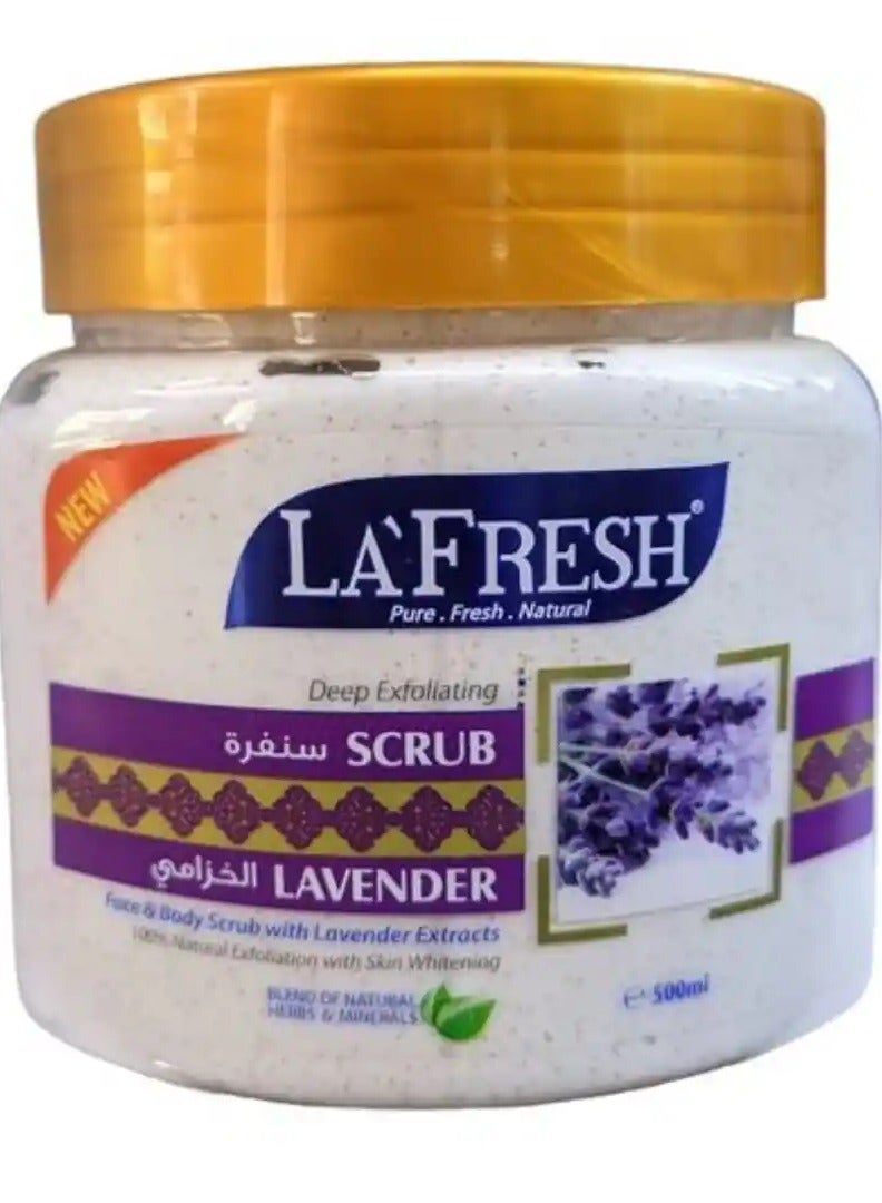 LA FRESH Lavender Body Scrub 500ml - Image 1