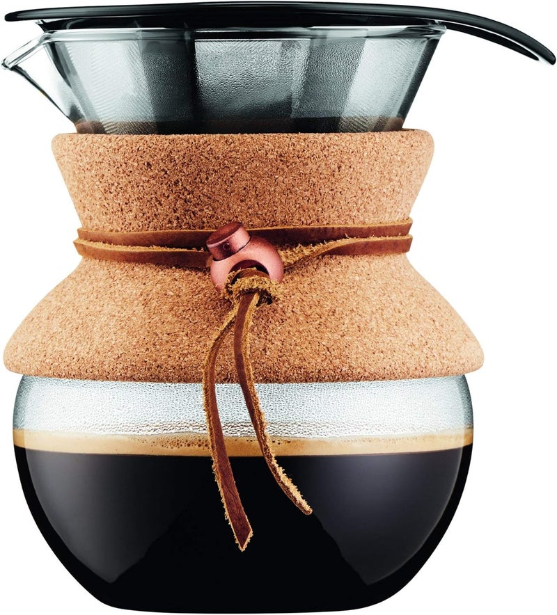 Bodum Bd-11592-109 Pour Over Coffee Maker with Cork, 17 Ounce, Glass - Image 1