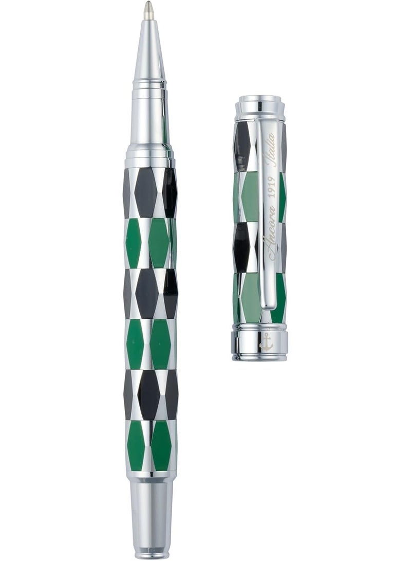 أنكورا قلم ANCORA 1919 Masquerade إصدار محدود من 88 قطعة قلم رولربول فاخر بغطاء مطلي بالمينا (أخضر) - Image 1