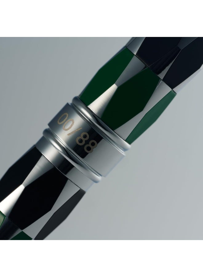 أنكورا قلم ANCORA 1919 Masquerade إصدار محدود من 88 قطعة قلم رولربول فاخر بغطاء مطلي بالمينا (أخضر) - Image 3