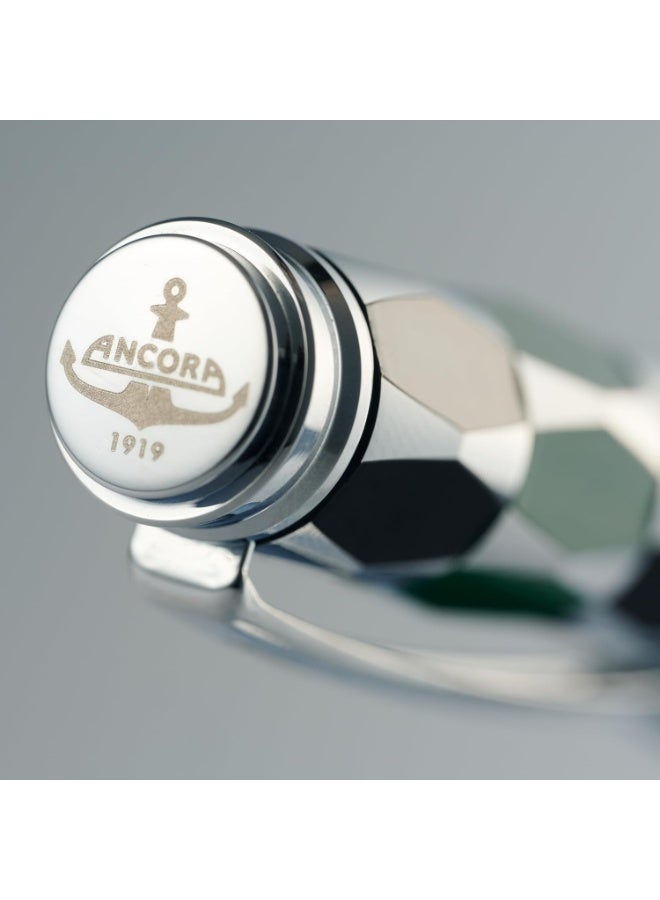 أنكورا قلم ANCORA 1919 Masquerade إصدار محدود من 88 قطعة قلم رولربول فاخر بغطاء مطلي بالمينا (أخضر) - Image 4