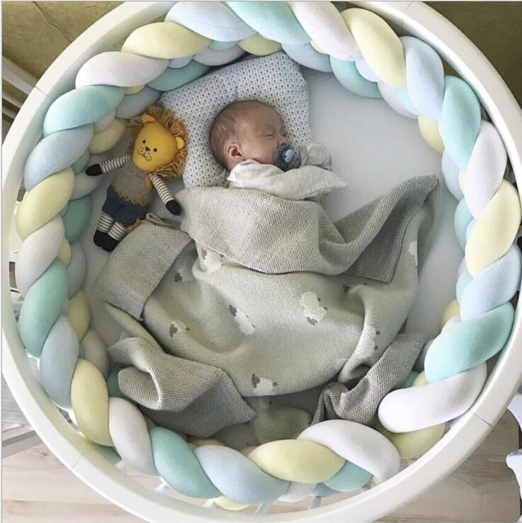 Ins Braided Long Knotted Ball Four-Strand Braided Bedside Pillow Ball Kidsren'S Anti-Collision Strip - Image 3