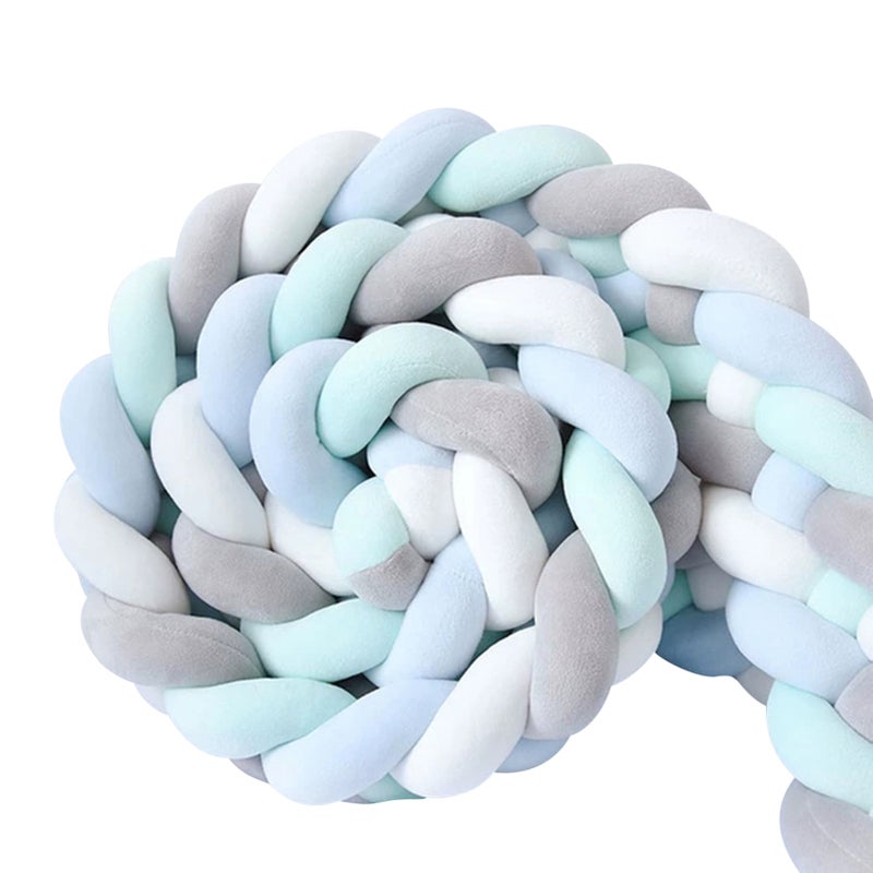 Ins Braided Long Knotted Ball Four-Strand Braided Bedside Pillow Ball Kidsren'S Anti-Collision Strip - Image 1