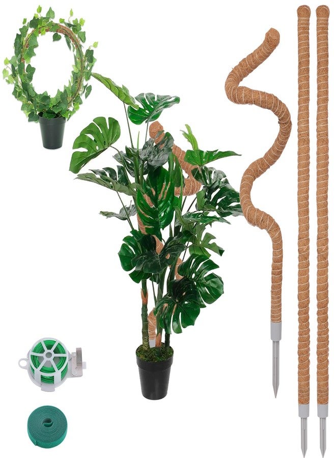LifeNest 3 Pack Moss Pole, 30 Inch Monstera Plant Support， Moss Poles for Climbing Plants Indoor DIY, Coco Coir Plant Pole Moss Plant Stick Support Stake Kit for Potted Plants, Pothos, Philodendron - Image 1