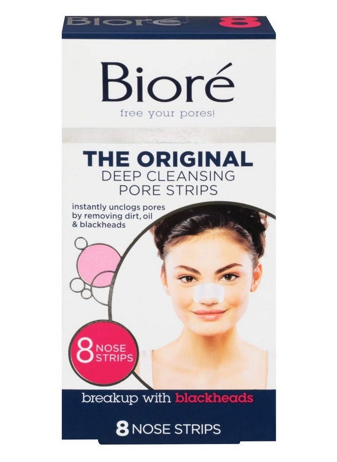 Biore - Biore Deep Cleansing Pore Strips 8 Nose Strips. (Pack Of 2) - Image 1