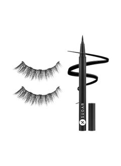 SUGAR Cosmetics Maximeyes Drama Magnetic Eyelashes & Eyeliner, Matte Finish - 02 Exceptional - Chic & Classy (Lengthening) - 3 Ml  - Image 1