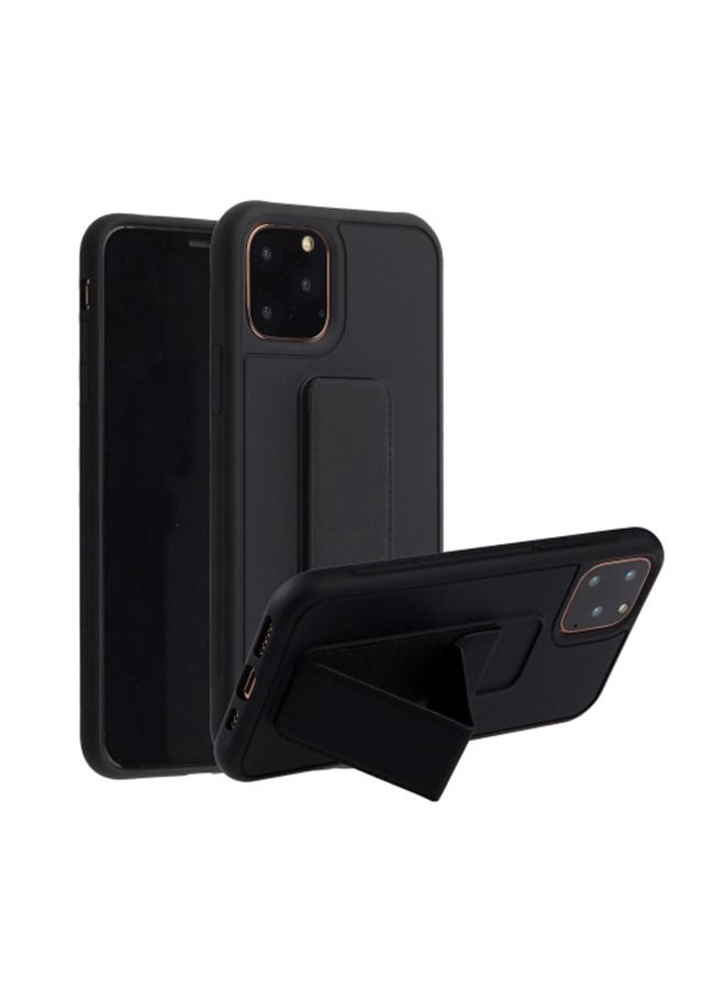 shAyzee Shockproof PC TPU Protective Case With Wristband Holder For Apple iPhone 12/12 Pro Black - Image 1