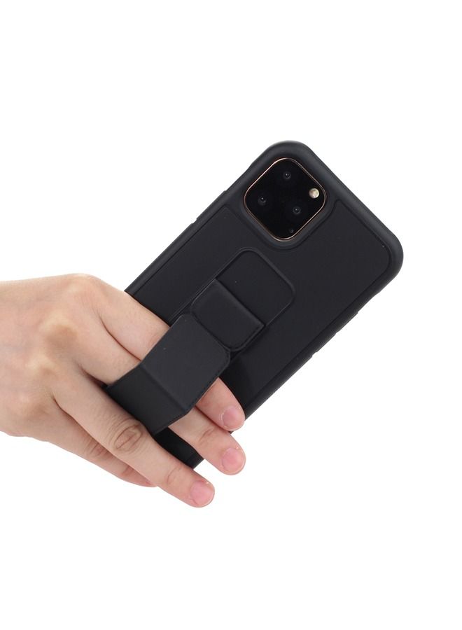 shAyzee Shockproof PC TPU Protective Case With Wristband Holder For Apple iPhone 12/12 Pro Black - Image 4