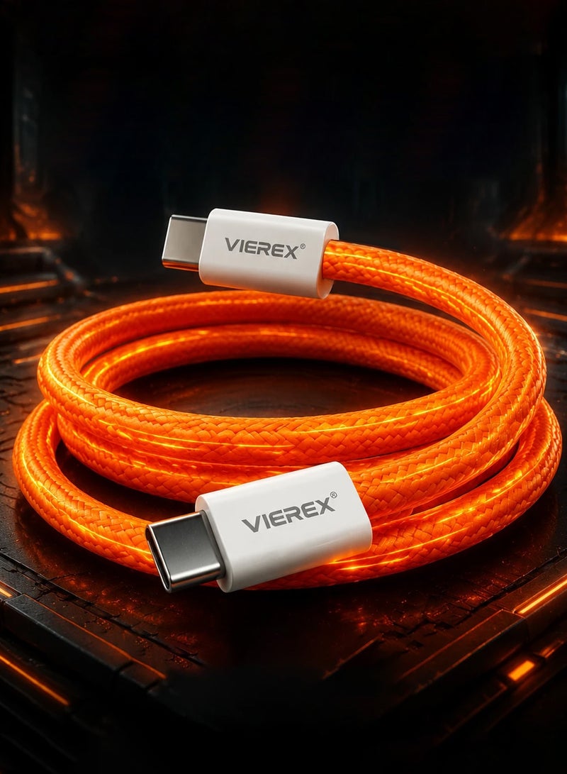 Vierex VC-20 Super Fast Charging 60W USB-C Cable – Type-C to Type-C Data Sync & Power Delivery, 1m - Image 2