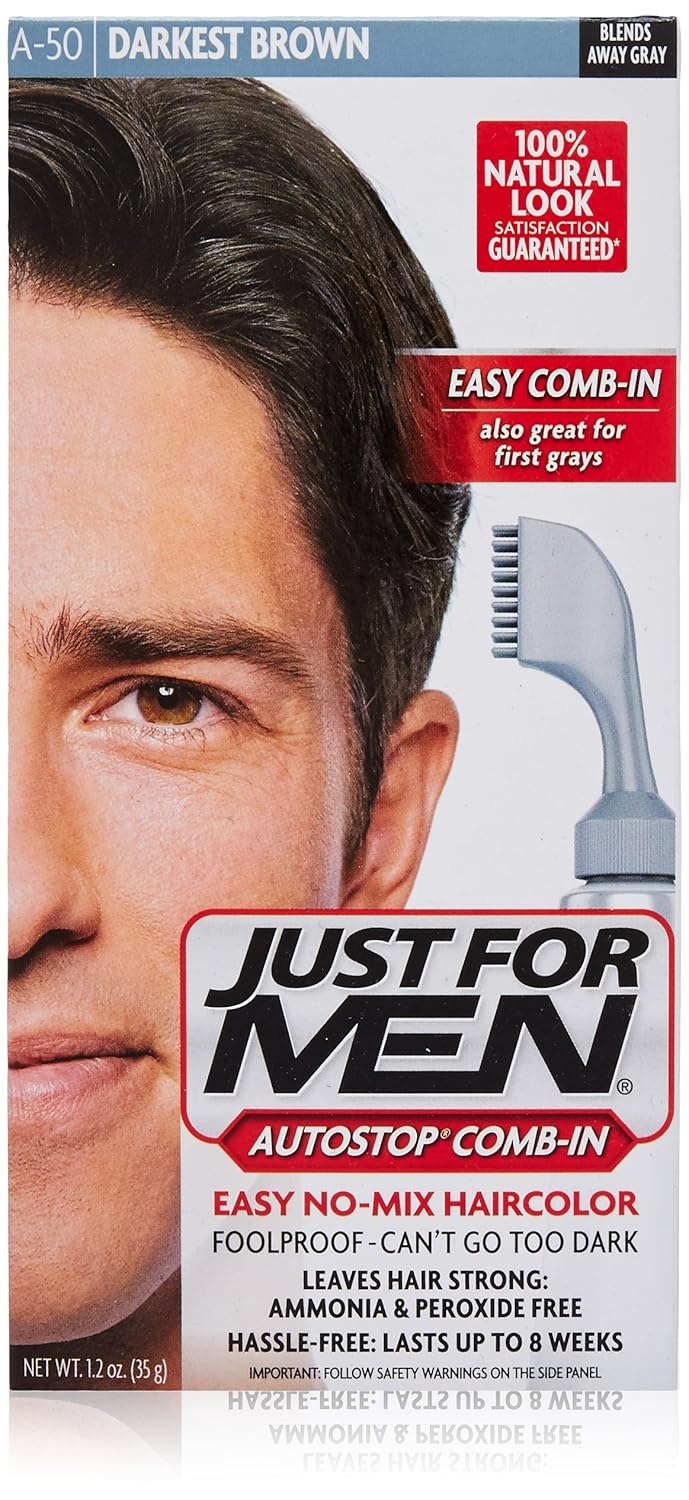 Just For Men Autostop Mens Hair Color Darkest Brown 26 Ounce Pack of 12
