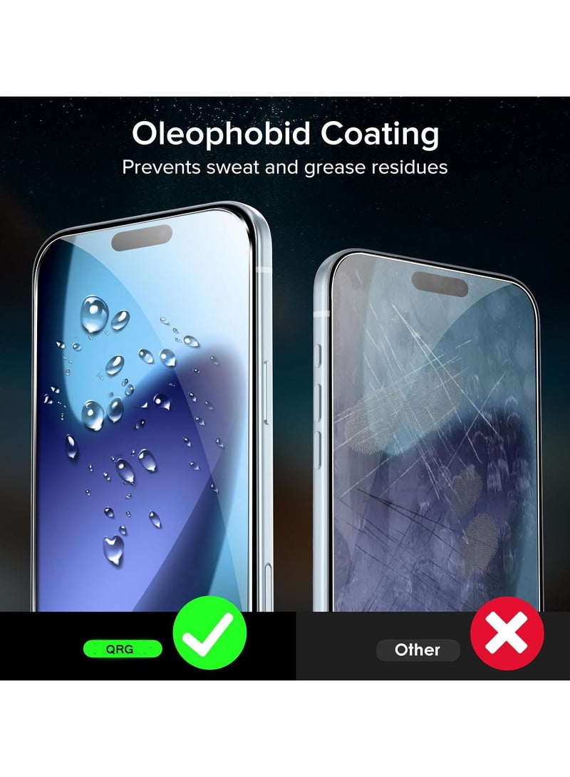 2 Pack Screen Protector for iPhone 17 + 2 Pack Camera Lens Protector ,Case Friendly Tempered Glass Film,[9H Hardness] - HD - Image 4