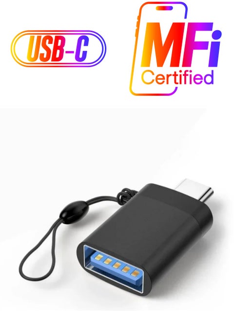 USB 3.0 Type C OTG Adapter for Macbook Pro Xiaomi Huawei Samsung Mini USB Adapter Type-C OTG Cable Converter（Black）
