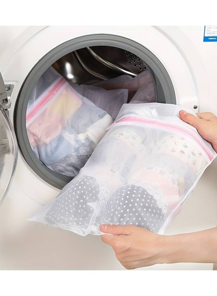 Set of 2 Grids Zippered Washing Machine Washing Bag for Travel Bra, Shoes, Suitcase, Socks, Underwear, Baby Clothes  - Image 1