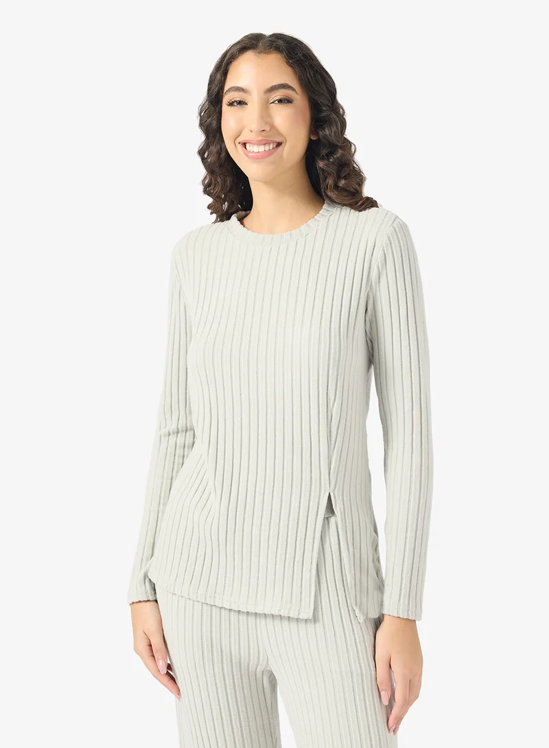 Ginger Cozy Ribbed Loungewear Pyjama Set