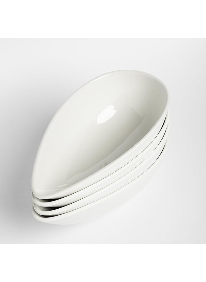 Master Gold Set Of 4 Oval Dipping Plates Made Of Melamine White | Shatterproof Dishwasher Safe | Ideal For Dipping And Serving Nuts, Snacks, Sauces, Ketchup And More (14 * 8Cm) - Image 2