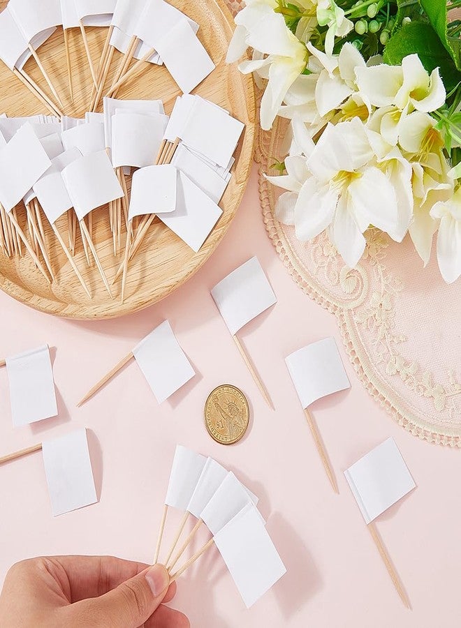 مجموعة CREATCABIN مكونة من 100 قطعة من علامات الجبن، وأعواد أسنان فارغة، وأعواد كوكتيل، ولافتات طعام ورقية، وملصقات بوفيه، وبطاقات مقبلات، وأعواد كب كيك، مناسبة لألواح التقديم، وحفلات أعياد الميلاد، وحفلات الزفاف، باللون الأبيض، مقاس 2.6 × 1.4 بوصة. - Image 3