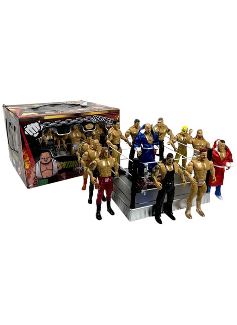 WWE Wrestlemania Wrestlers with 12-Piece of Random Characters And A Ring Ultimate Warrior Power