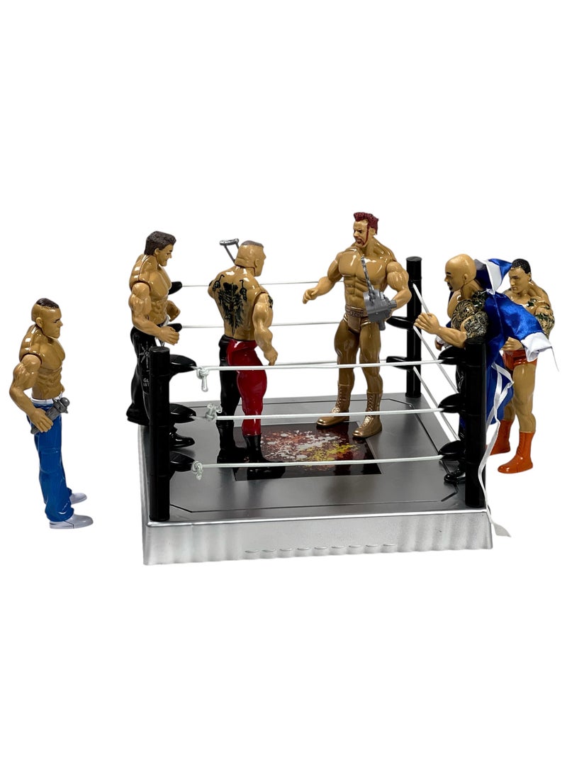Flexforce WWE Wrestlemania Wrestlers with 12-Piece of Random Characters And A Ring Ultimate Warrior Power  - Image 3