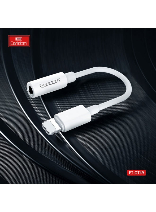 Earldom ET-OT49 Lightning to 3.5mm Audio Adapter 0.15m  White - Image 4