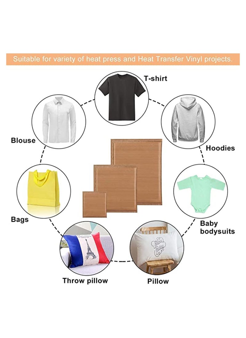 Y&D - KASTWAVE 4 Pack Heat Press Pillow Pressing Transfer Includes 3 Pillows, 1 Teflon Sheets, Eliminates Indentations for Fast Ironing Fire Resistant, Waterproof and Reusable Screen Print - Image 1