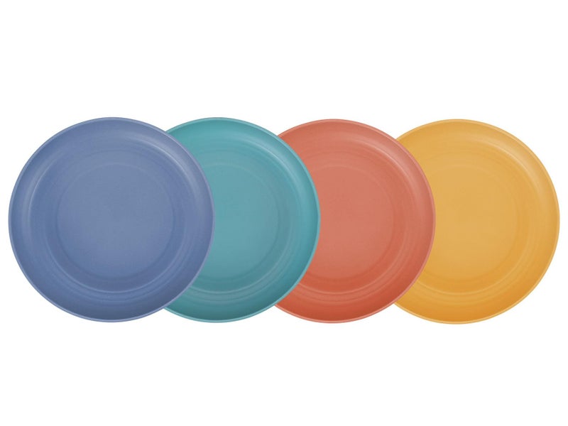 LuckyZone 7.8 Inches Unbreakable Wheat Straw Plates - Reusable Plate Dinner Set - Dishwasher & Microwave Safe - Healthy, BPA Free & Eco-Friendly (7.8 Inches/4 Color_H) - Image 3