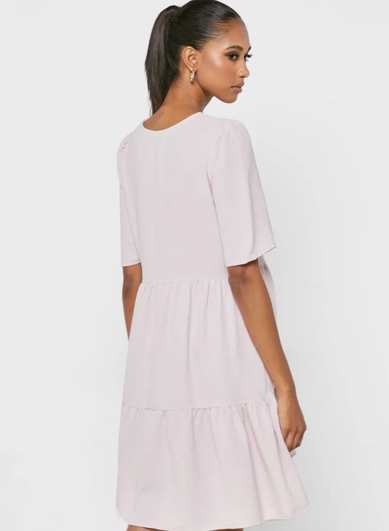 ONLY Button Detail Tiered Dress