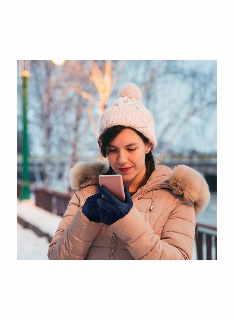KASTWAVE Women Touch Screen Gloves - Winter Warm Gloves Touchscreen Mittens Thermal Fleece Lined Knitted Gloves for Outdoor - Image 5