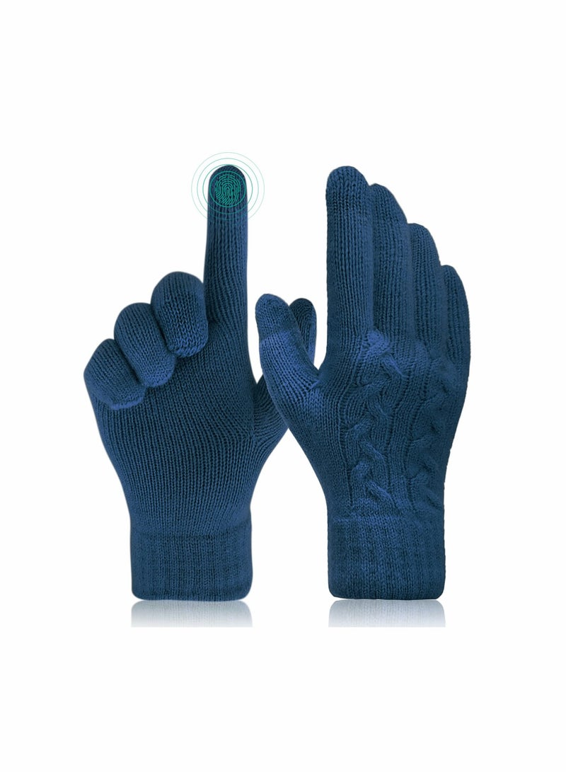 KASTWAVE Women Touch Screen Gloves - Winter Warm Gloves Touchscreen Mittens Thermal Fleece Lined Knitted Gloves for Outdoor - Image 1