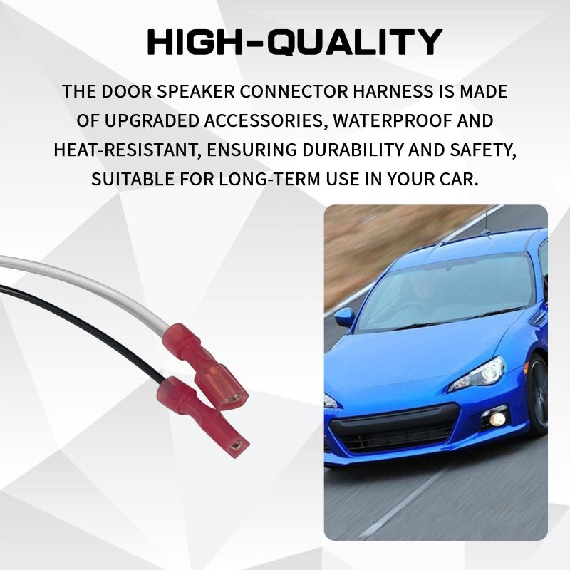 HHZL Car Door Speaker Harness Adapter Audio Bass Speaker Wiring Harness Stereo Plug Adapter Subwoofer Wire Modification Cable Conversion Accessories Plug and Play Compatible with Mitsubishi Subaru - Image 4