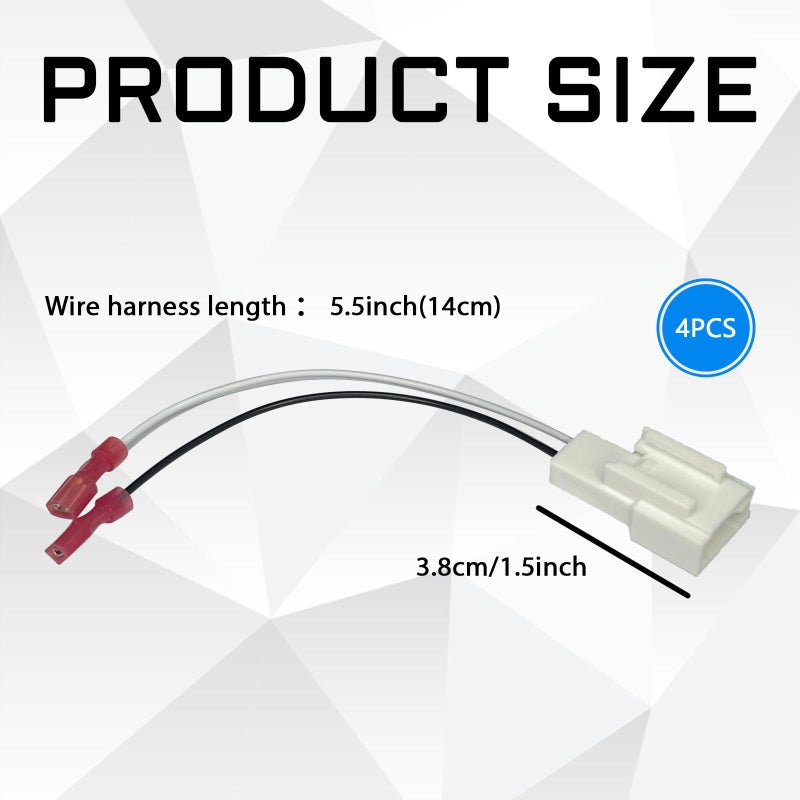 HHZL Car Door Speaker Harness Adapter Audio Bass Speaker Wiring Harness Stereo Plug Adapter Subwoofer Wire Modification Cable Conversion Accessories Plug and Play Compatible with Mitsubishi Subaru - Image 2
