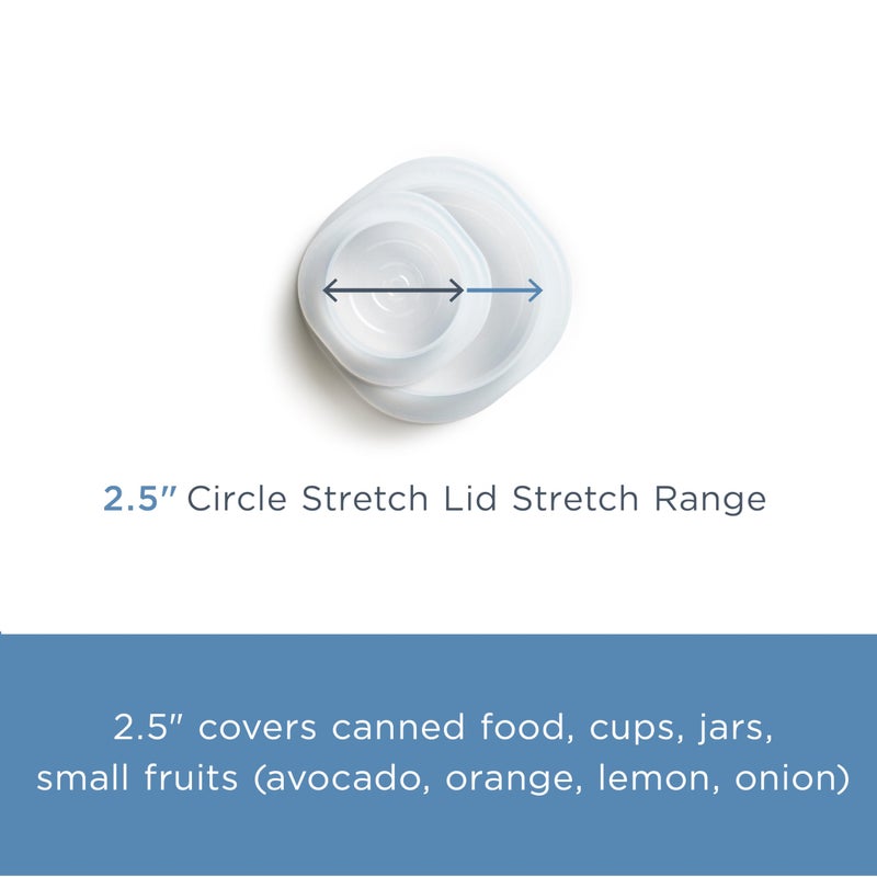 Stasher Silicone Stretch Lids, 3-Pack Small, Food Covers for Bowls, Jars, Cups, Microwave, Dishwasher, Oven Safe, Silicone Lids for Food Storage, Eco Friendly, Food Safe Silicone, 2.5", Clear - Image 3