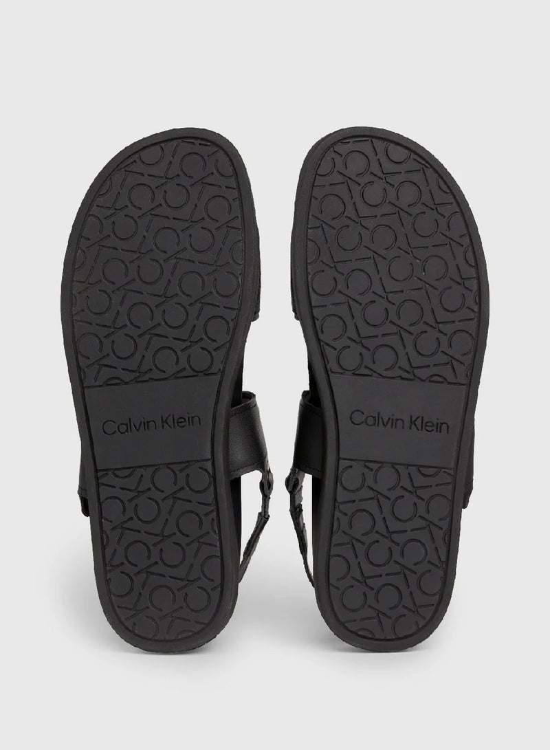 CALVIN KLEIN Logo Jacquard Sandals - Image 5