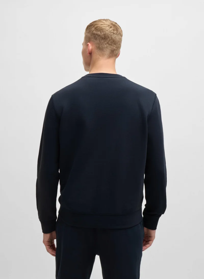 BOSS Cotton-terry relaxed-fit sweatshirt with logo patch