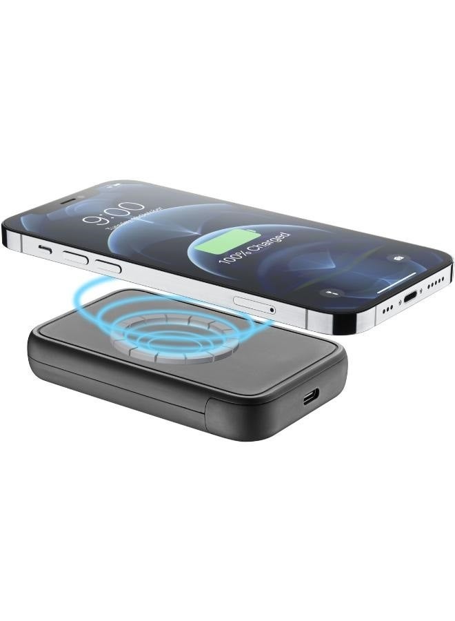 Cellularline Power Bank MAG 5000 Wireless-MagSafe Black - Image 2
