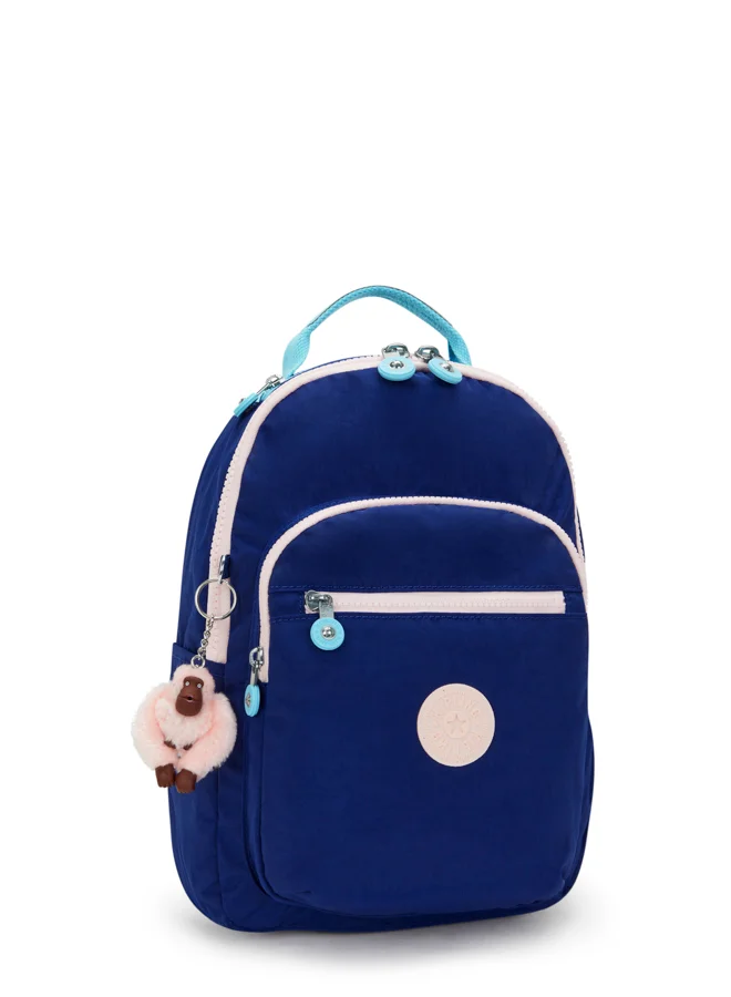 كيبلينغ Small Backpack (With Laptop Protection) Female Solar Navy C Seoul S