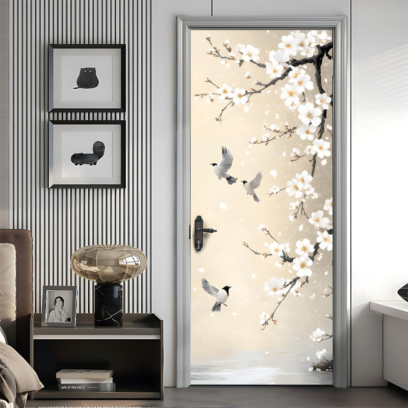 AOHMPT Self-Adhesive Refrigerator Wrap Set - Removable Vinyl Fridge Stickers, Peel & Stick Door Mural Decor for Kitchen, Bar, Office 32.3x78.7 - Image 4