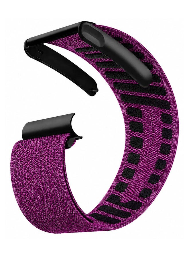 CATANES Woven Nylon Strap Compatible with Whoop 5.0 MG, Adjustable Stretch Sport Band Replacement with Secure Quick-Clip Hardware, Breathable Athletic Wristband for Men and Women - Berry with Black Holder - Image 2