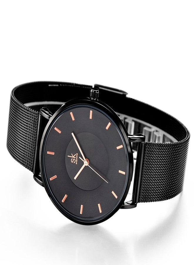 SHENGKECasual Watch For Men Analog Stainless Steel - 9042re - Image 4