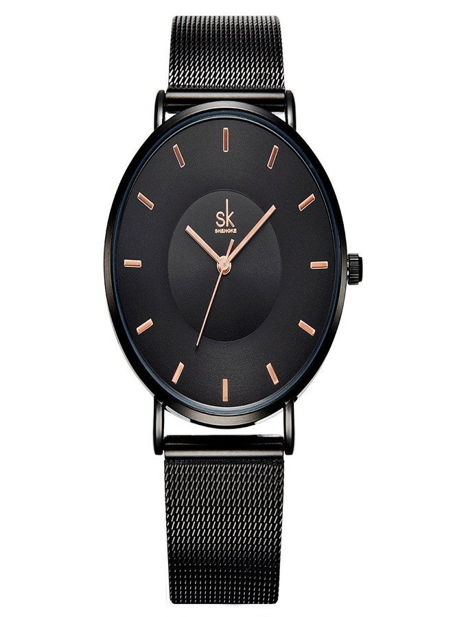SHENGKECasual Watch For Men Analog Stainless Steel - 9042re - Image 1