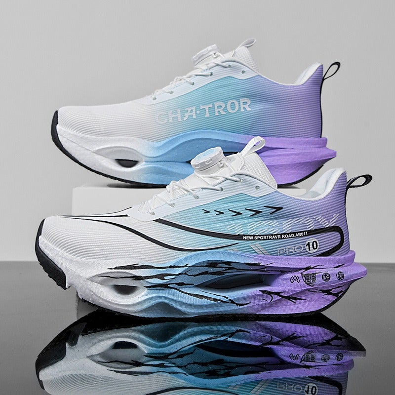 Qi Ta Kids Carbon Plate Running Shoes Breathable Single-Layer Mesh Summer Shock-Absorbing Sports Sneakers for Boys and Girls Ages 8-15 Primary & Middle School  Students - Image 1